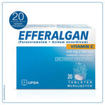 Efferalgan Vitamin C 330 mg + 200 mg, 20 effervescent tablets