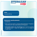 Efferalgan 80 mg, rectal suppositories, 10 pieces