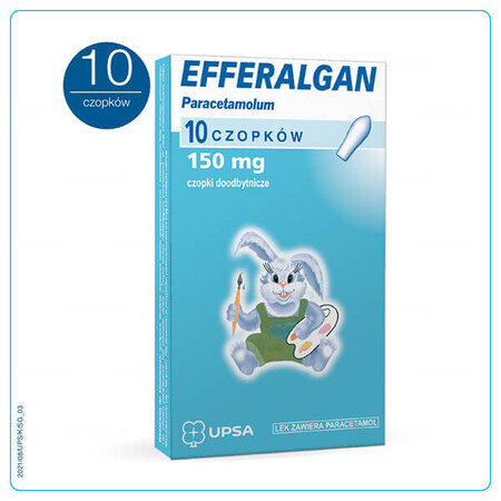 Efferalgan 150 mg, rektale Zäpfchen, 10 Stück