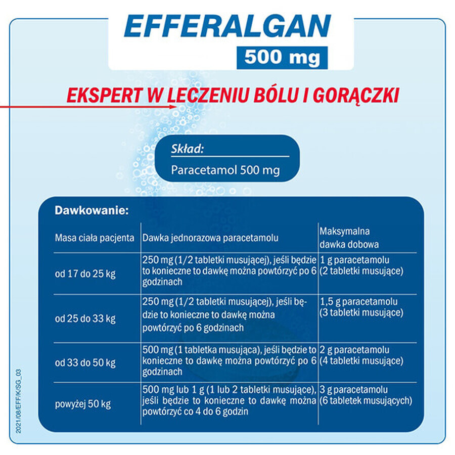 Efferalgan 500 mg, 16 Brausetabletten