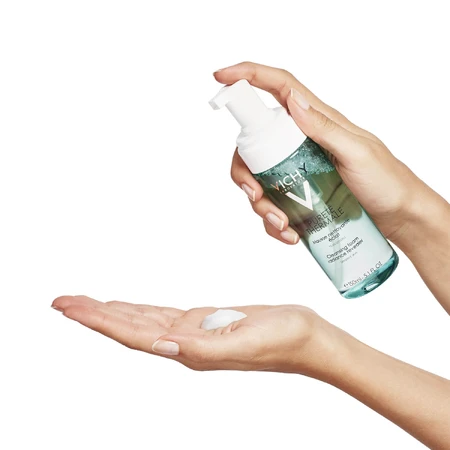 Vichy Purete Thermale, schiuma detergente per ripristinare la luminosità della pelle, 150 ml
