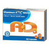 Vitaminum A+D3 Hasco 2000 IU + 400 IU, 50 capsules