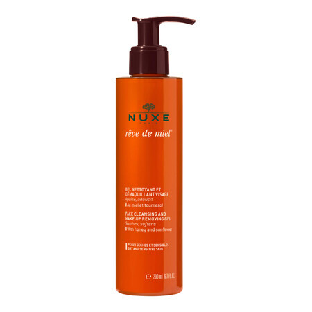 Nuxe Reve de Miel, facial cleansing and makeup remover gel, 200 ml