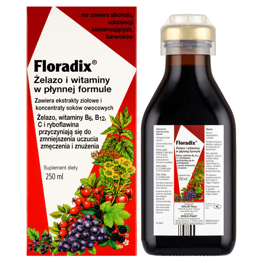 Floradix Eisen Vitamine, 250 ml