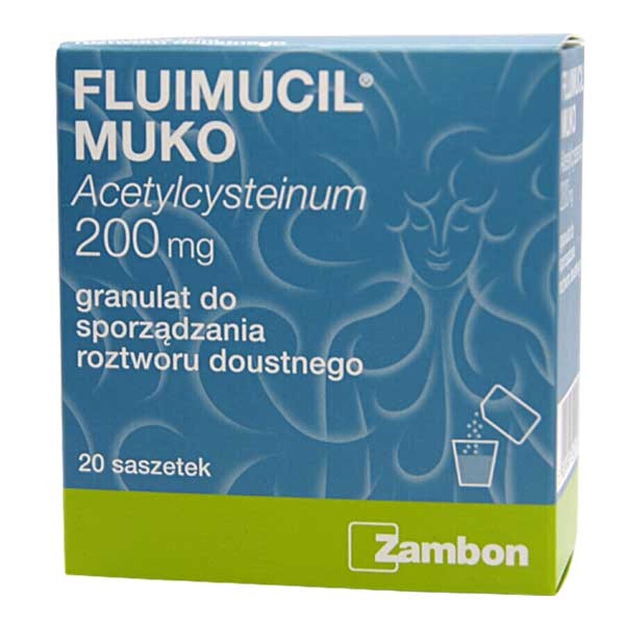 Fluimucil Muko 200 mg, 20 Portionsbeutel