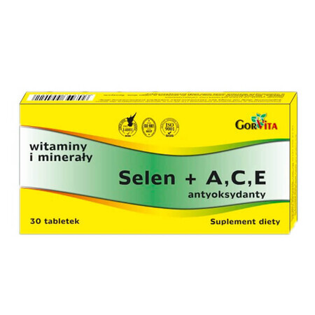 GorVita Selenium + A, C, E, 30 tablets