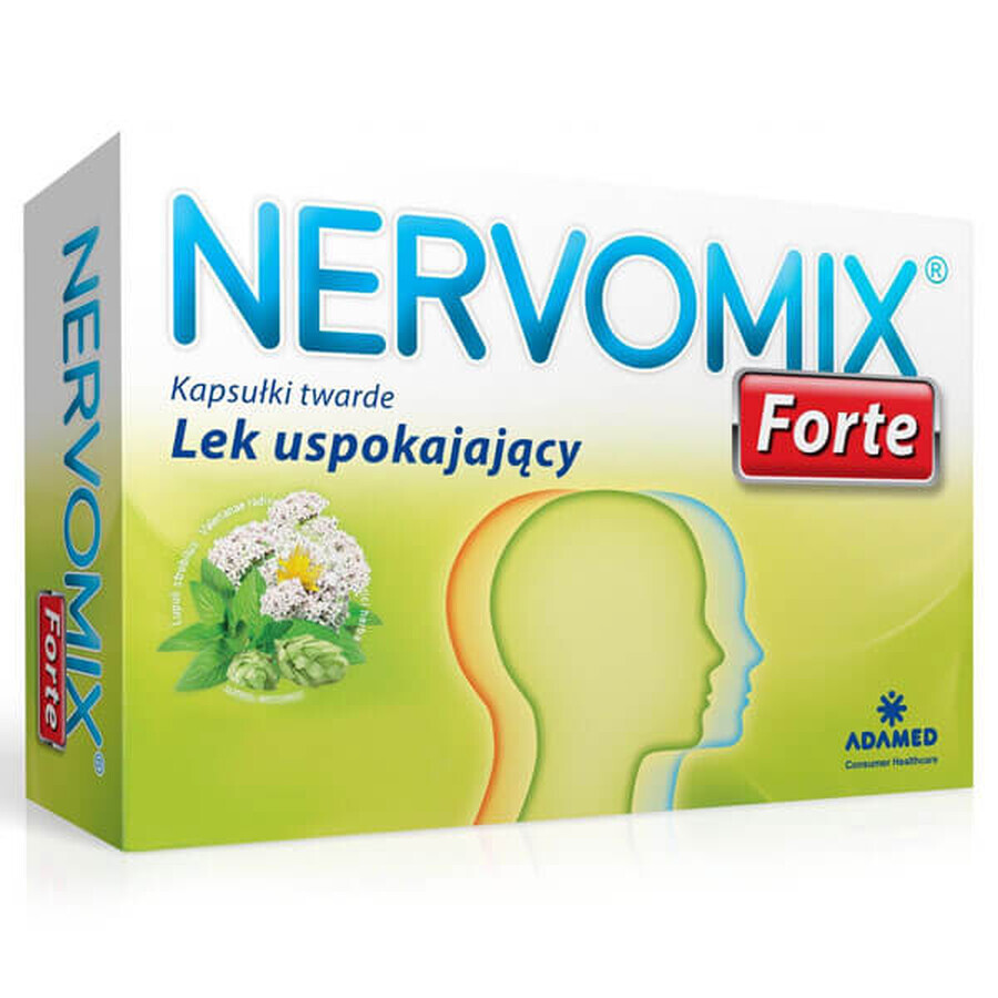 Nervomix Forte 210 mg + 52,5 mg + 52,5 mg + 35 mg, 20 Kapseln