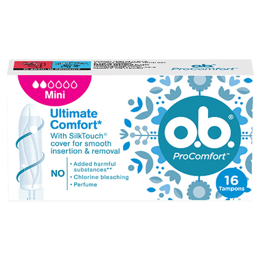 O.B. ProComfort, Hygienetampons, Mini, 16 Stück