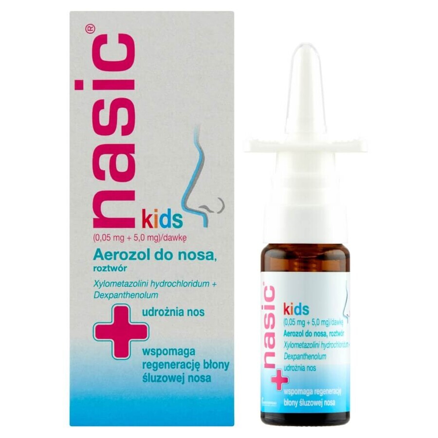 Nasic Kids (0.05 mg + 5 mg)/dose, nasal spray for children aged 2 to 6 years, 10 ml