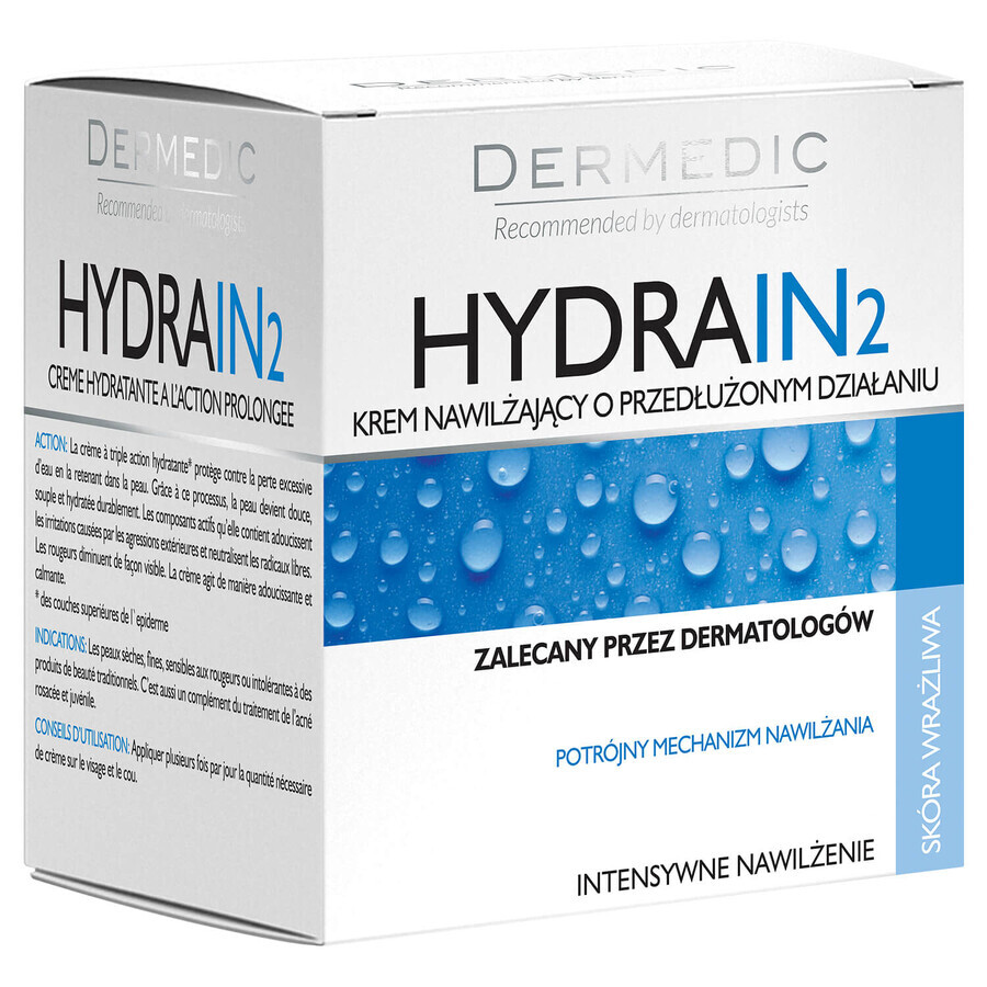 Dermedic Hydrain 2, long-acting moisturizing cream, sensitive skin, 50 g