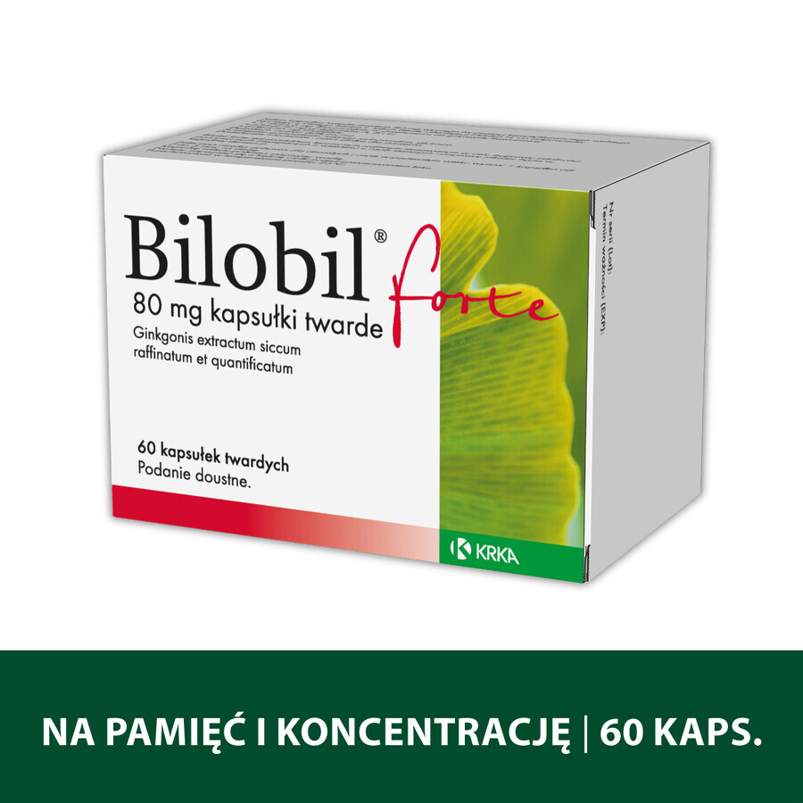 Bilobil Forte 80 mg, 60 Kapseln