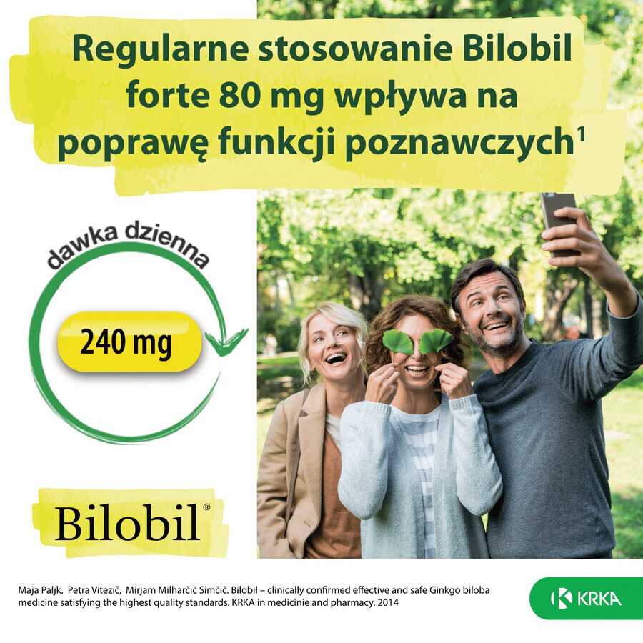 Bilobil Forte 80 mg, 60 Kapseln