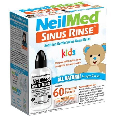 Sinus Rinse Pediatric Kit, Flasche, 120 ml und 60 Sachets