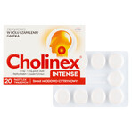 Cholinex Intense 2,5 mg + 1,2 mg, arôme miel et citron, 20 pastilles dures