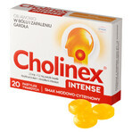 Cholinex Intense 2,5 mg + 1,2 mg, arôme miel et citron, 20 pastilles dures