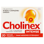 Cholinex Intense 2,5 mg + 1,2 mg, arôme miel et citron, 20 pastilles dures