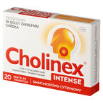 Cholinex Intense 2,5 mg + 1,2 mg, arôme miel et citron, 20 pastilles dures