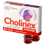 Cholinex Intense 2,5 mg + 1,2 mg, goût mûre, 20 pastilles dures