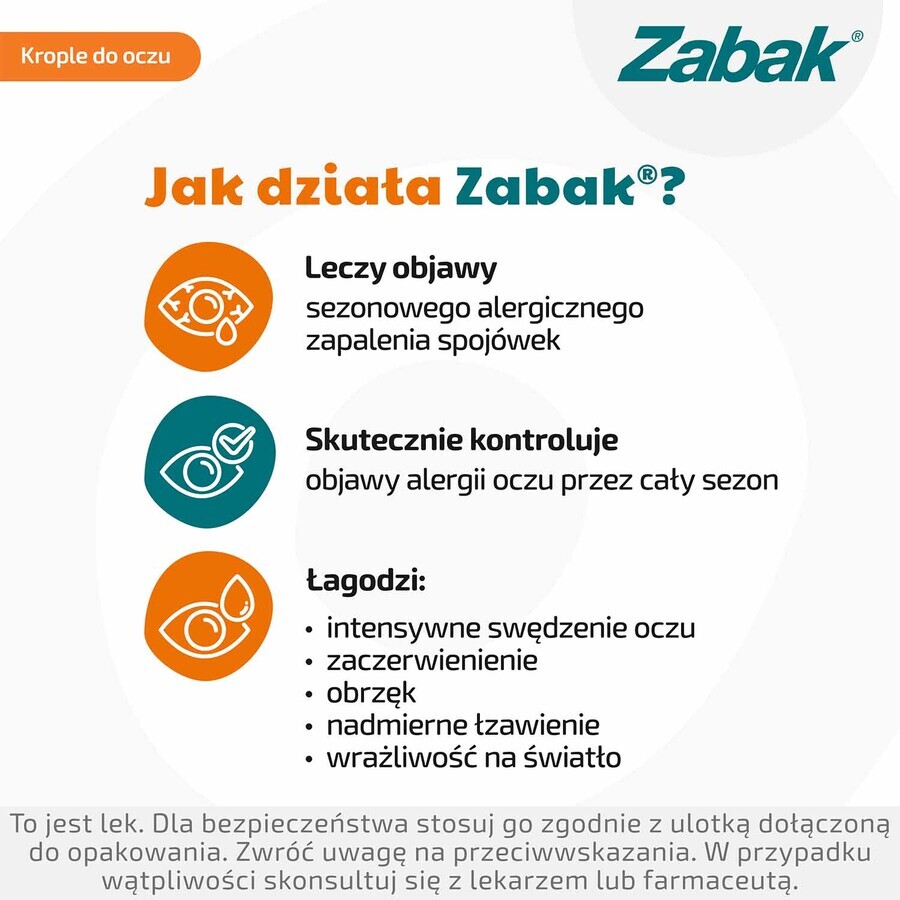 Zabak 0,25 mg/ml, Augentropfen, Lösung, 5 ml