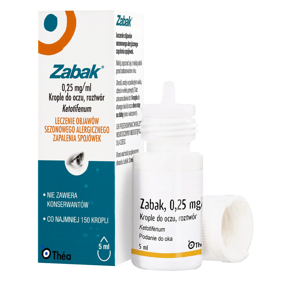 Zabak 0,25 mg/ml, Augentropfen, Lösung, 5 ml