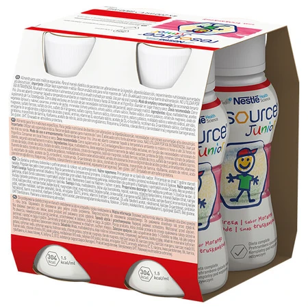Resource Junior, nutritional preparation over 1 year, strawberry flavor, 4 x 200 ml