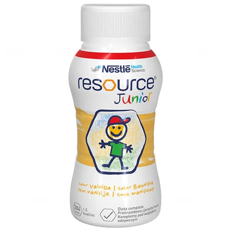 Resource Junior, nutritional preparation over 1 year, vanilla flavor, 4 x 200 ml