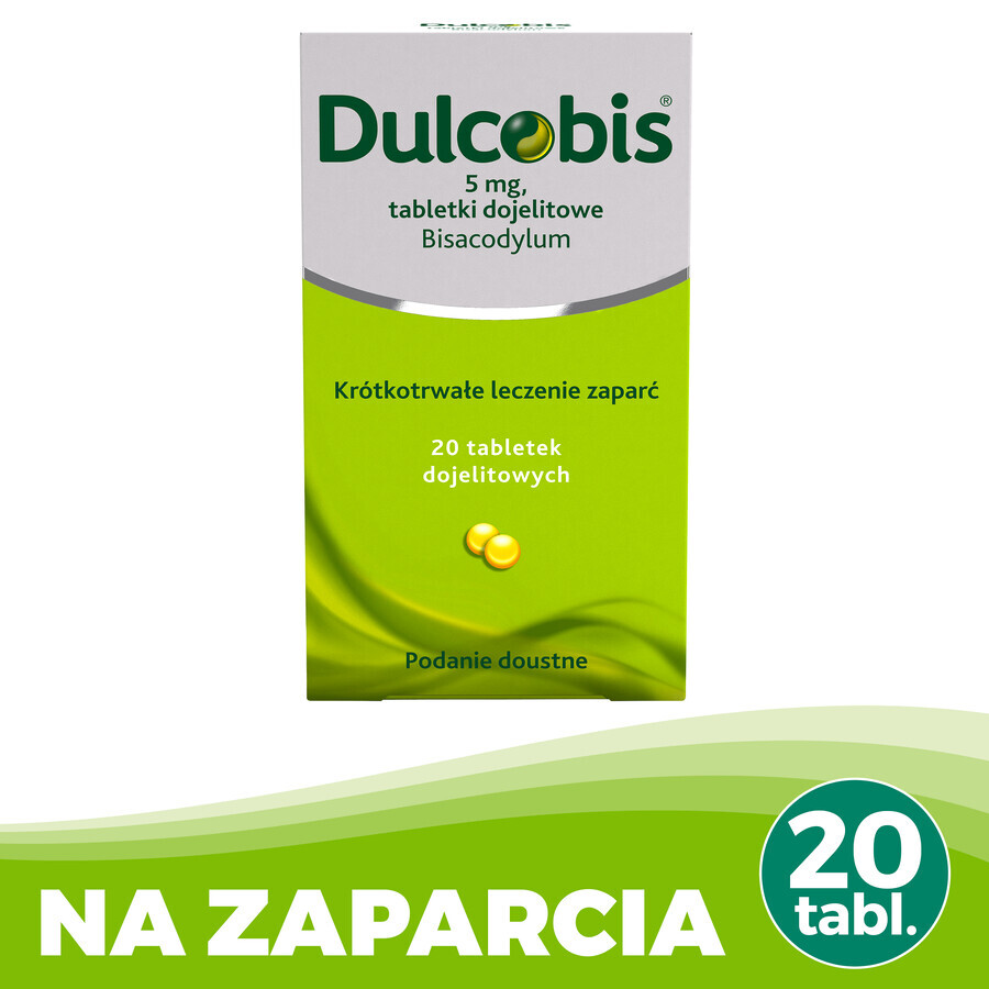 Dulcobis 5 mg, 20 gastrointestinal tablets