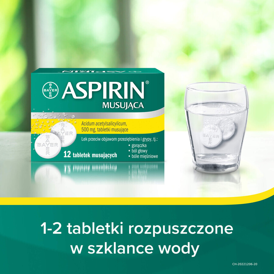 Aspirin Brausetablette 500 mg, 12 Brausetabletten