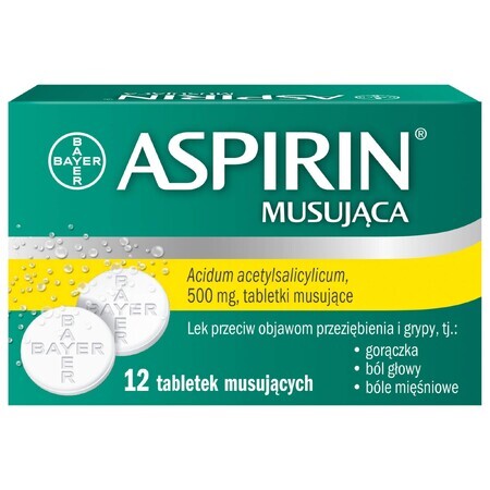 Aspirin Brausetablette 500 mg, 12 Brausetabletten