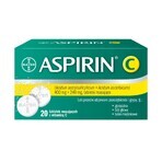 Aspirine C 400 mg + 240 mg, 20 comprimés effervescents