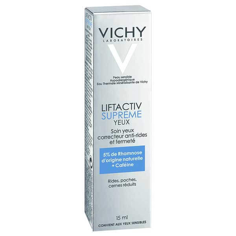 Vichy Liftactiv Supreme, soin liftant anti-rides pour les yeux, 15 ml