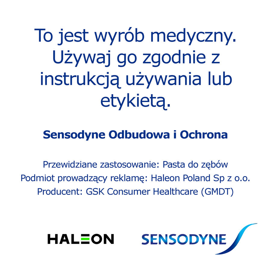 Sensodyne Herstel en Bescherming, Gevoelige Tandpasta, 75 ml