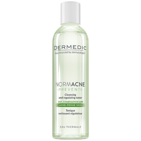 Dermedic NormAcne Preventi, reinigendes und regulierendes Tonic, fettige Haut, Mischhaut und zu Akne neigende Haut, 200 ml