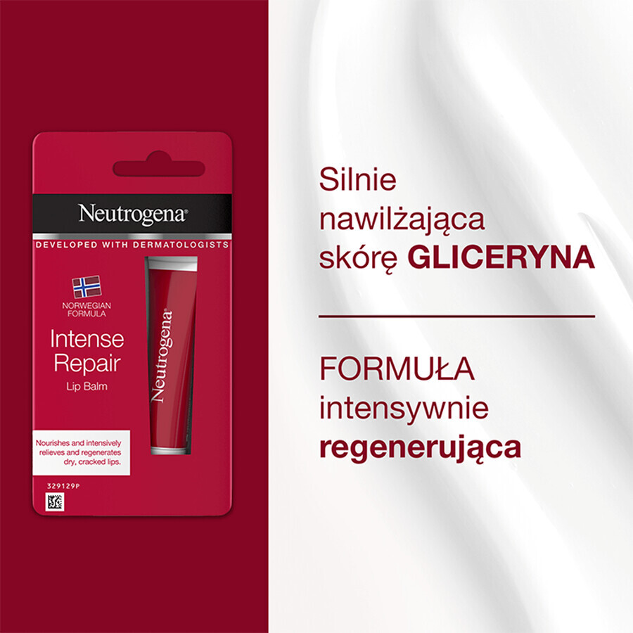 Neutrogena Norwegian Formula, intensely regenerating lip balm, 15 ml