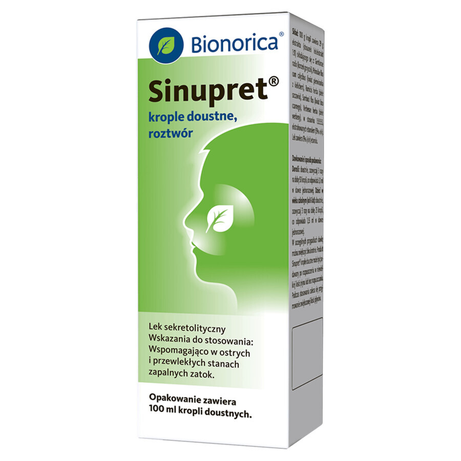 Sinupret, oral drops, solution, 100 ml