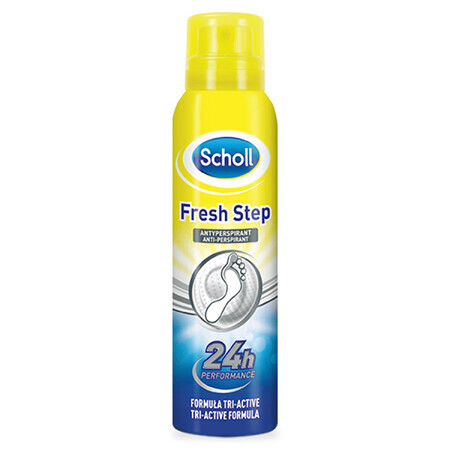 Scholl Fresh Step, geruchsneutralisierendes Fuß-Anti-Transpirant, 150 ml