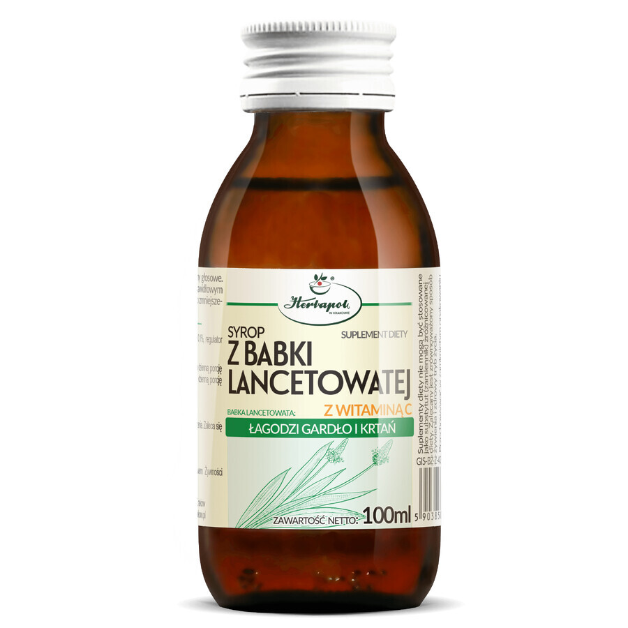 Herbapol Sirup aus Spitzwegerich mit Vitamin C, 100 ml