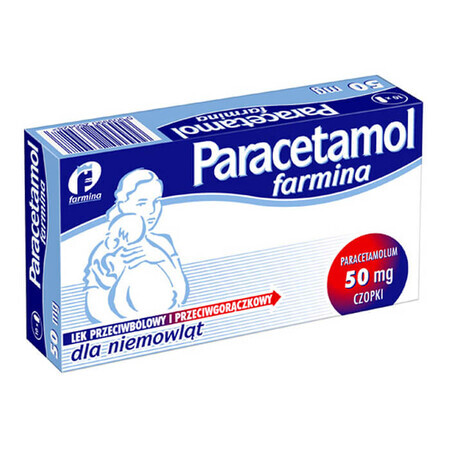 Paracetamol Farmina 50 mg, Zäpfchen für Säuglinge, 10 Stück