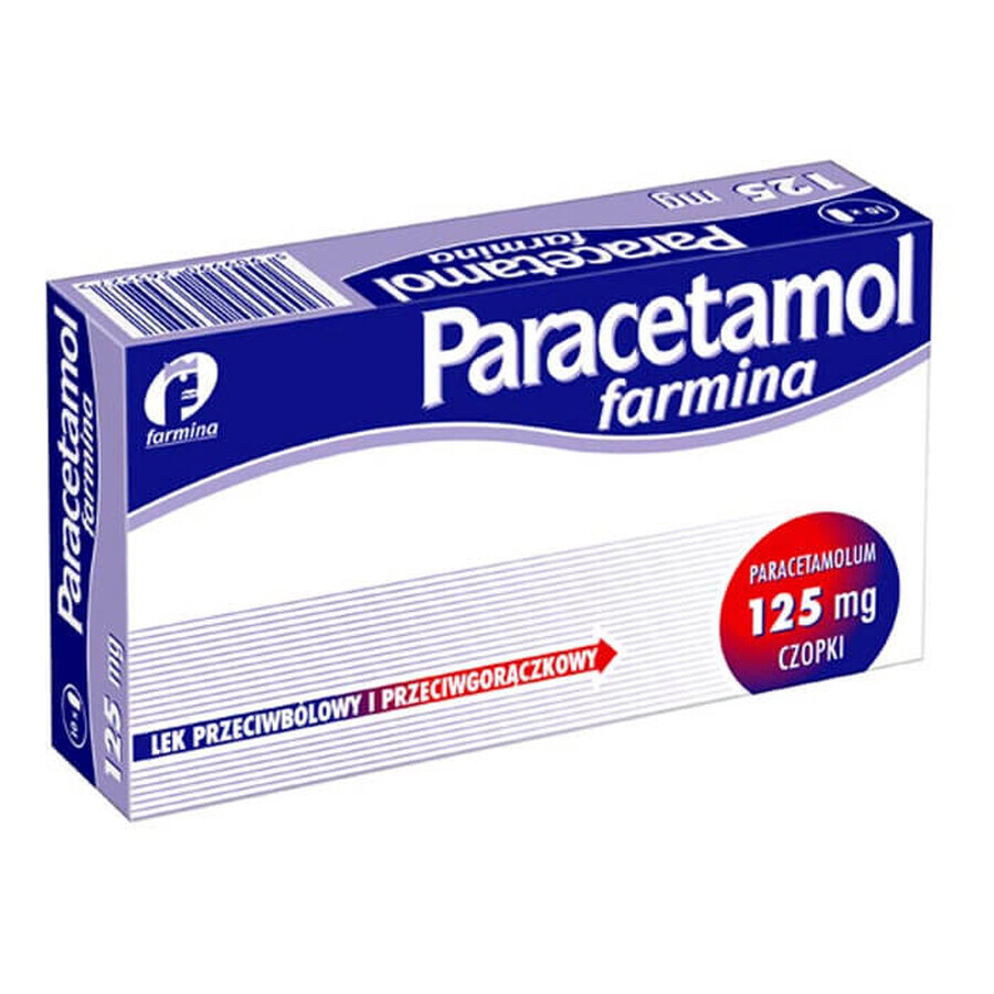 Paracetamol Farmina 125 mg, Zäpfchen, 10 Stück