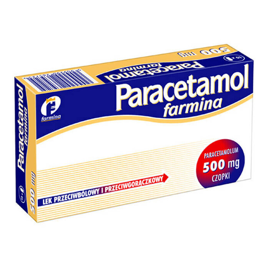 Paracetamol Farmina 500 mg, supozitoare, 10 bucăți