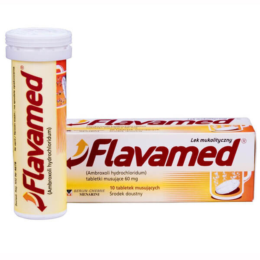 Flavamed 60 mg, 10 effervescent tablets