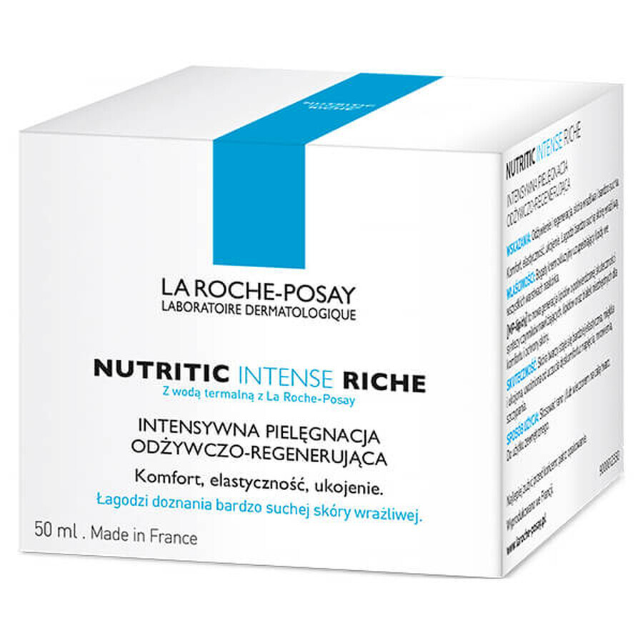 La Roche-Posay Nutritic Intense Riche, trattamento intensivo nutriente e rigenerante, 50 ml