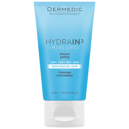 Dermedic Hydrain 3 Hialuro, peeling enzimatico, pelle disidratata, secca e molto secca, 50 ml