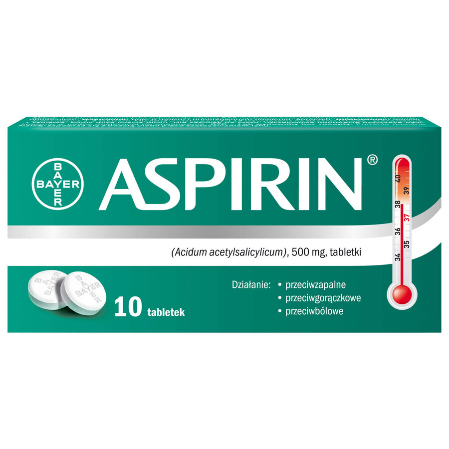 Aspirin 500 mg, 10 Tabletten