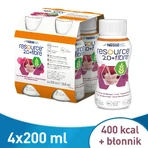Resource 2.0 + Vezels, voedingssupplement, bosvruchtensmaak, 4 x 200 ml