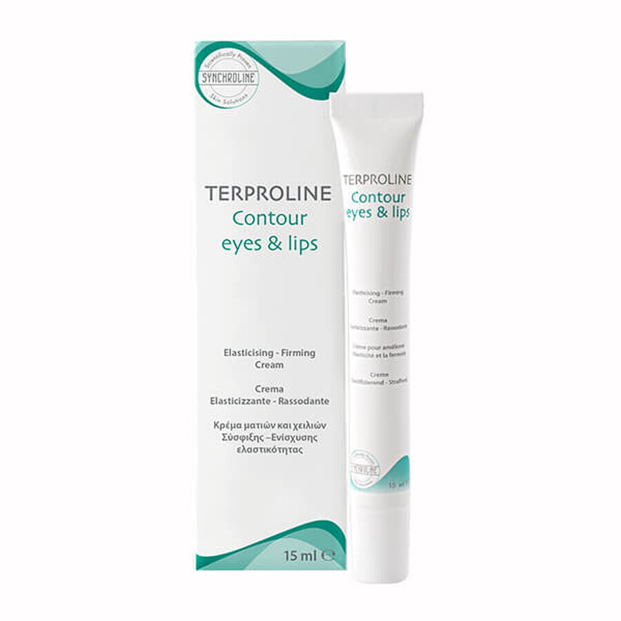 Synchroline Terproline Contour Ogen &amp; Lippen, elastiserende crème voor de oog- en lipcontour, 15 ml