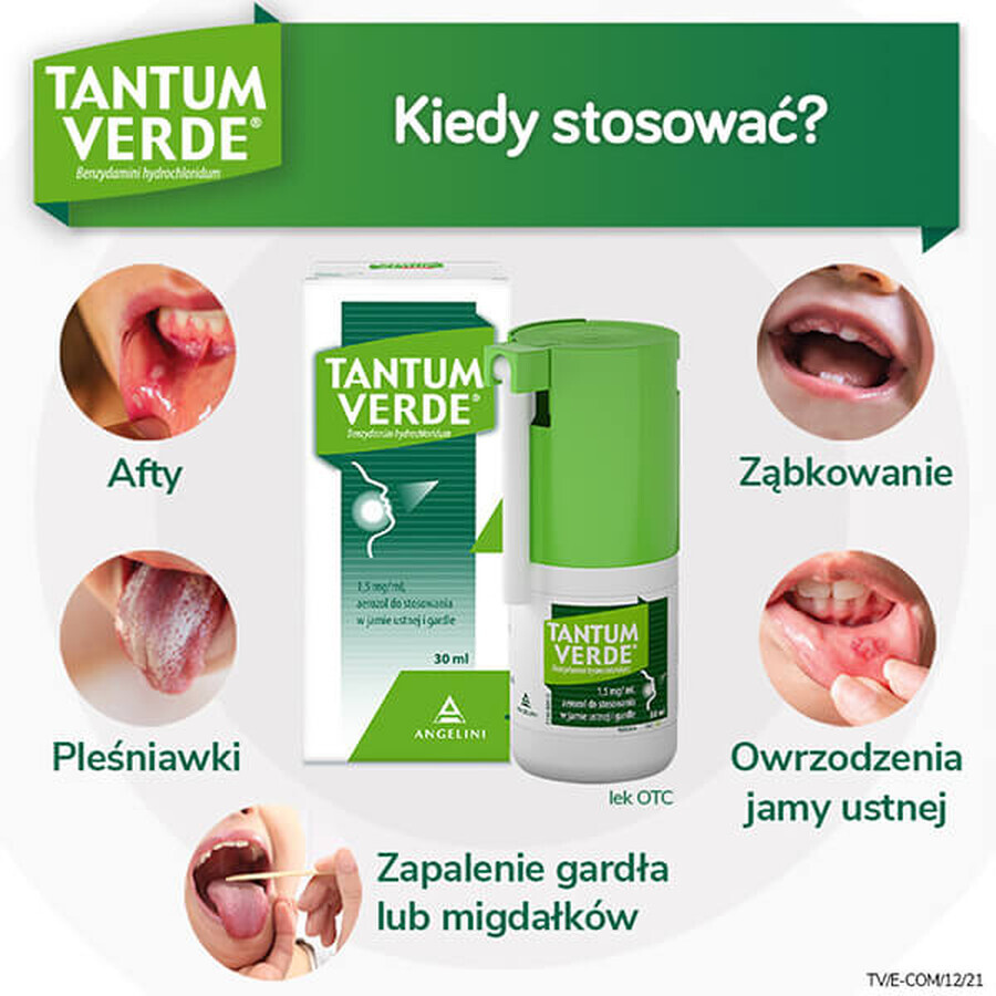 Tantum Verde 1,5 mg/ml, Mund- und Rachenspray, 30 ml