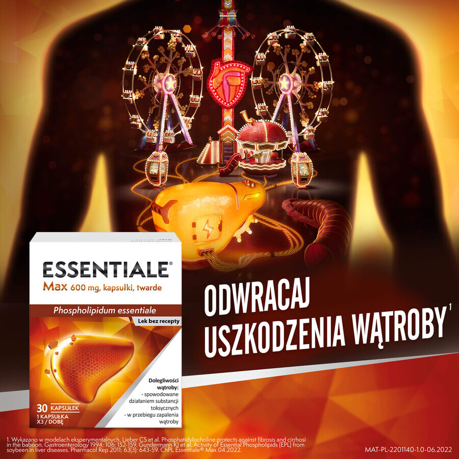 Essentiale Max 600 mg, 30 capsules