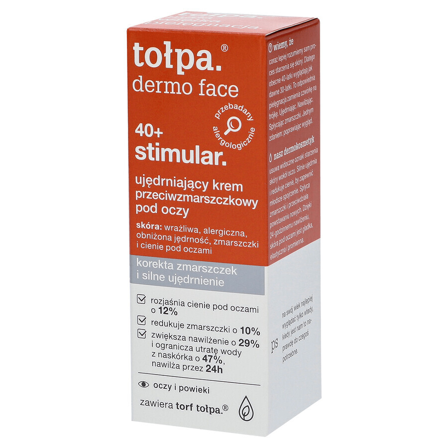 Tolpa Dermo Face, Stimular 40+, cremă antirid de întărire, sub ochi, 10 ml