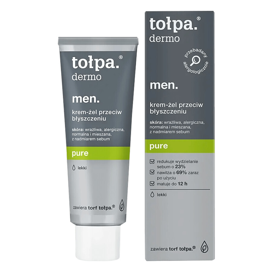 Tolpa Dermo MEN, Reines, mattierendes und feuchtigkeitsspendendes Creme-Gel, 40 ml